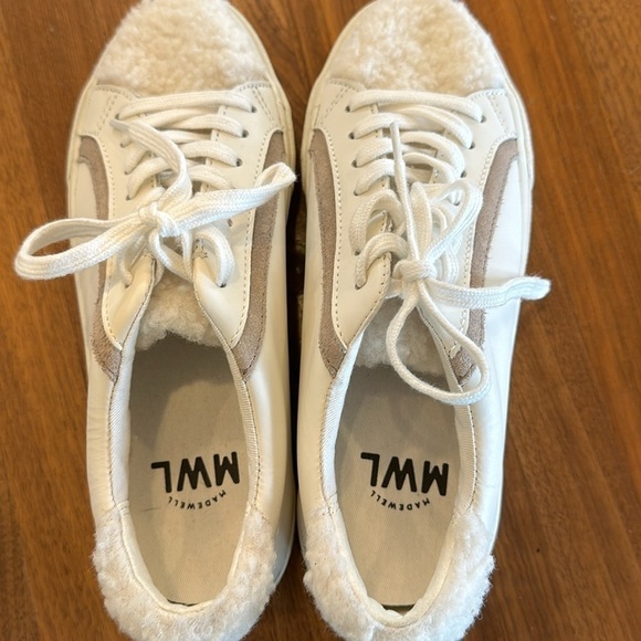 Madewell Sidewalk Low-Top Sneakers‎ in Leather: Sherpa Edition 7.5 - Picture 7 of 9